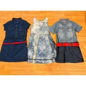 Guess girls size 14 3-denim dress BUNDLE Retails $155